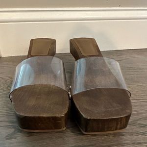 Cult Gaia - Nia Wooden Spherical Heel sandals - size 38 - worn once